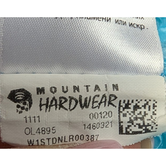 Mountain Hardware Womens Blue Quilted Jacket Outdoor Gorpcore Utility Packable M - Picture 6 of 6